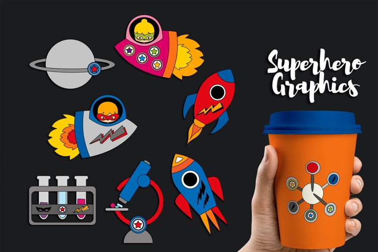 Superhero Rocket Science Back To School Graphic Design 80555 Illustrations Design Bundles
