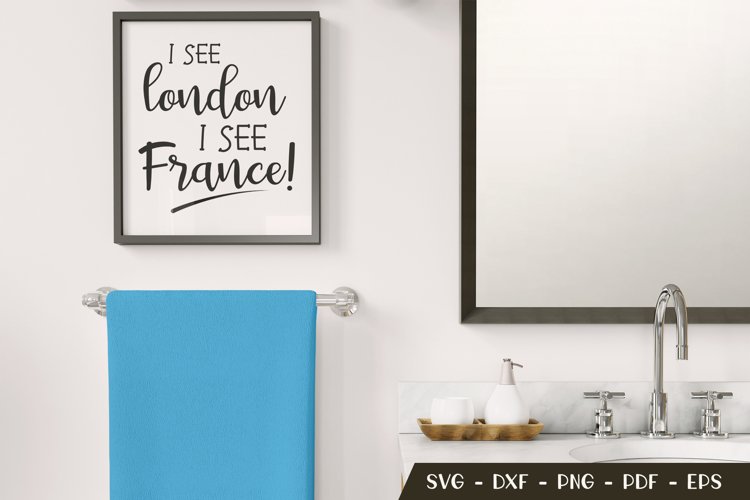 I See London I See France, Funny Bathroom Quotes SVG example image 1