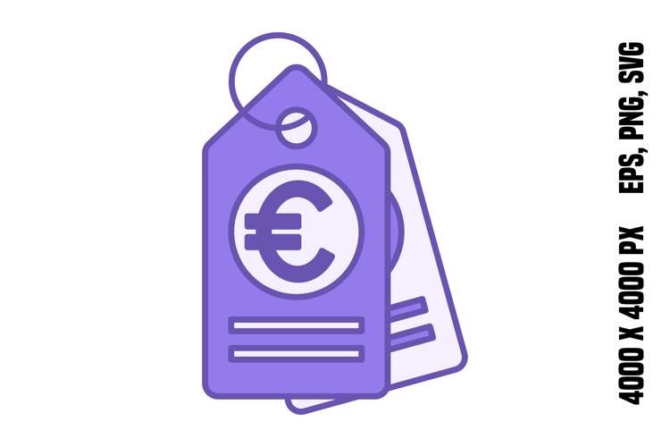 Colored Price Tag Icon