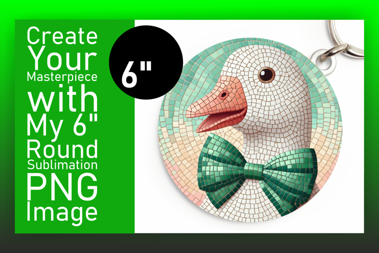 Cute Round Design for Keychains , Goose