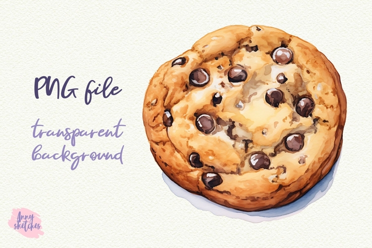 Chocolate Chip Cookie Sublimation Baking PNG