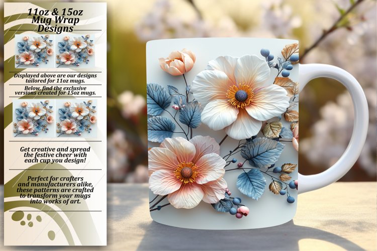 Enchanting 3D Floral Mug Array example image 1