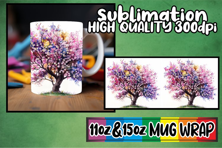 Vibrant Canopy Mug Wrap - Sublimation 11oz 15oz example image 1