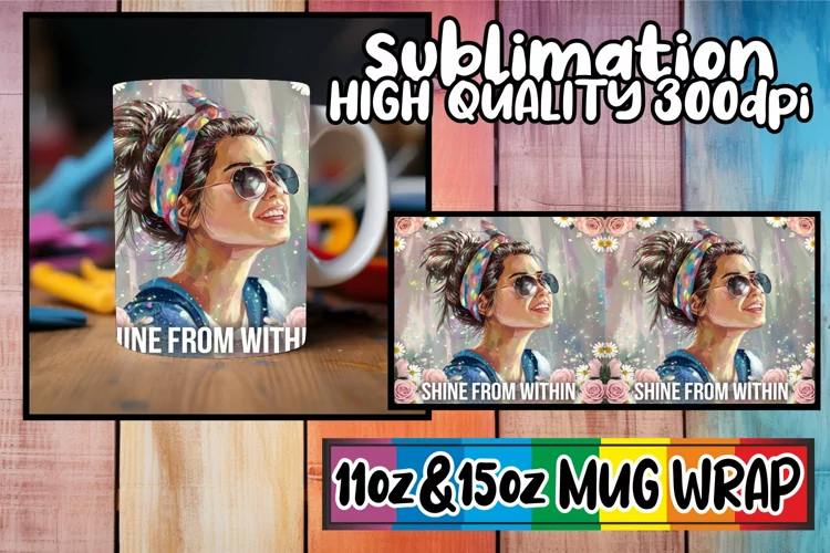 Bright smiles 11oz 15oz sublimation wrap, Woman