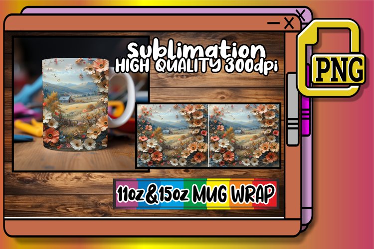 Springtime Beauty: 3D Landscape Mug Design