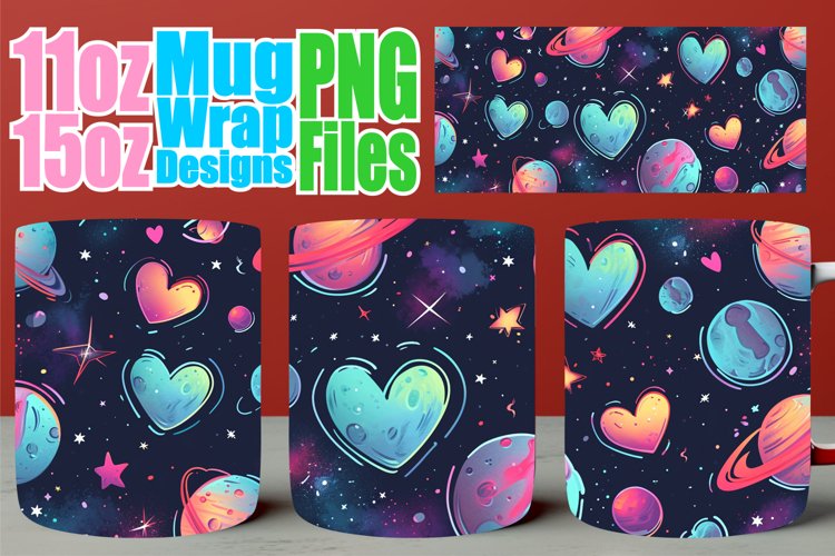 Romantic Mug Wrap - Love's Sublimation Bliss example image 1