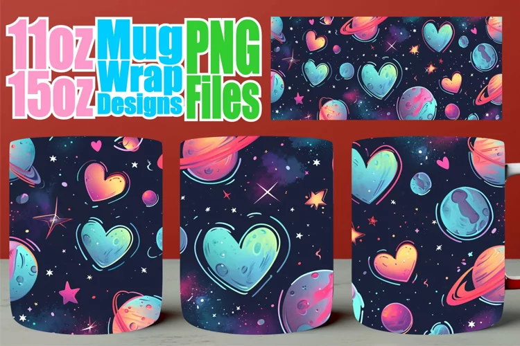 Romantic Mug Wrap - Love's Sublimation Bliss