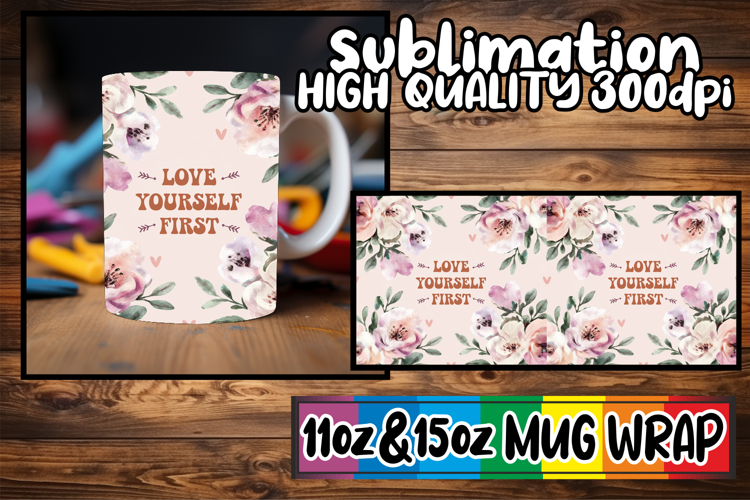 Sweet beginnings sublimation print wrap, Flower Quote