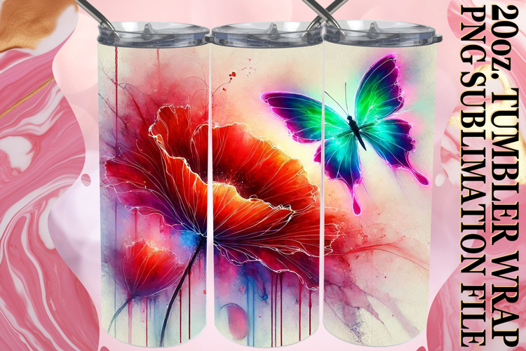 ENCHANTING VIBES 20oz TUMBLER WRAP, Butterfly