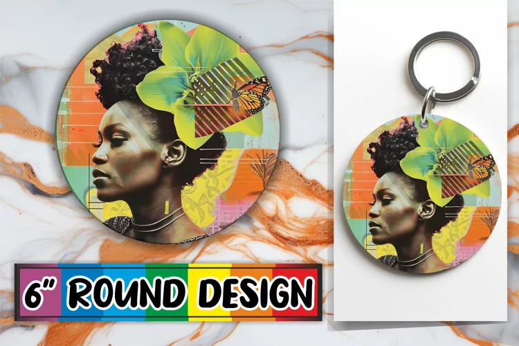 Black Woman Abstract Wrap Artistic Tumbler Style PNG