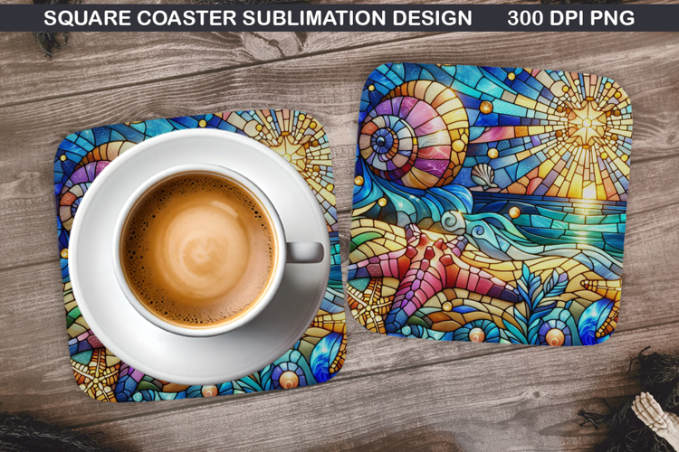 Summer Coaster Sublimation, Summer Coaster PNG Design