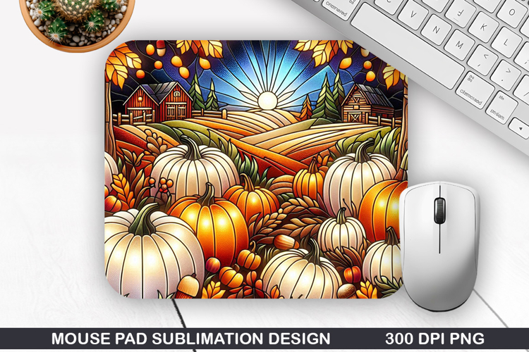 Pumpkin Mouse Pad Sublimation, Halloween Mouse Pad PNG