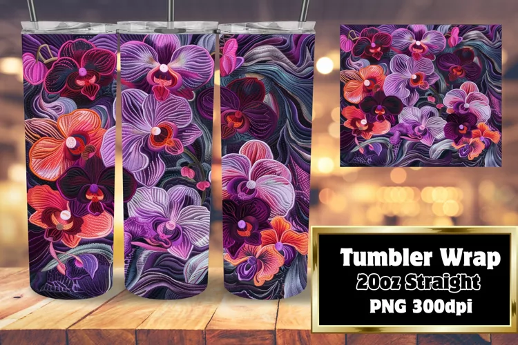 Bold Vibrant Patterned Sublimation Tumbler Sleeve