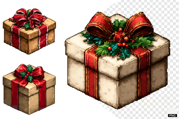 Pixel Art Christmas Clipart