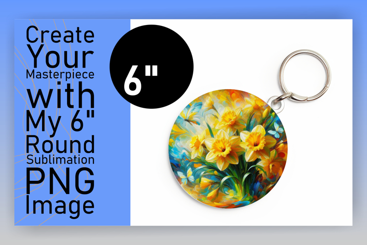 Creative Circle Design for Sublimation , Flowers