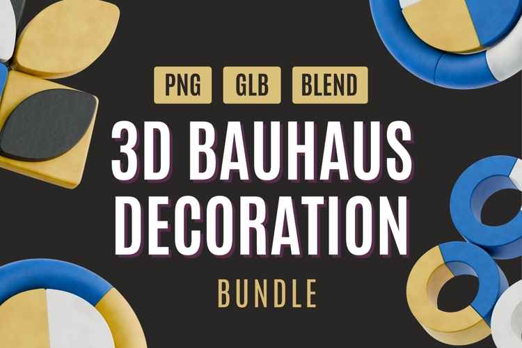 Modern Bauhaus 3D Geometry Bundle Pack