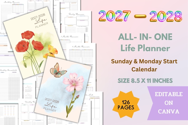 2027-2028 All in One Life Planner