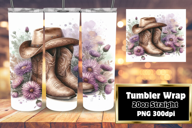 ELEGANT 20oz Tumbler Design for Any Occasion , Western example image 1