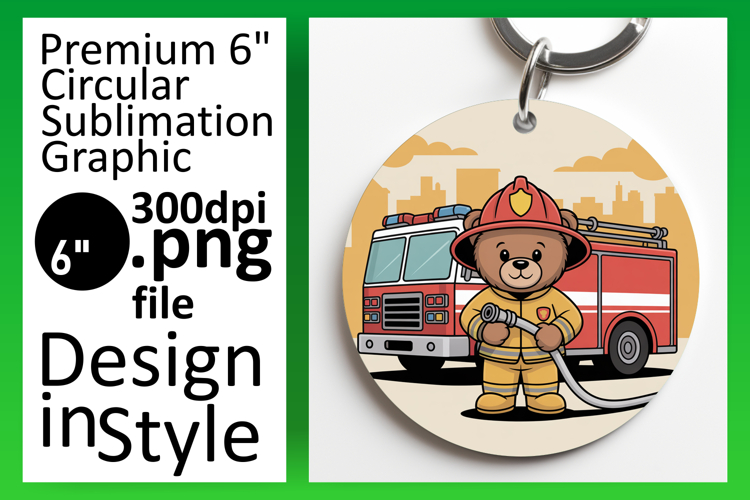 Lovely Round Design for Keychains , Cute Bear