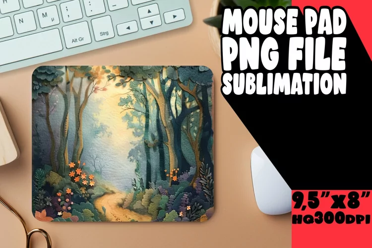 Bright 3D Landscape Mouse Pad Sublimation