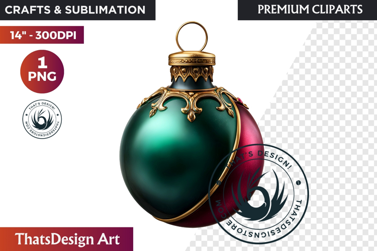 Christmas Baubles Clipart, Festive Holiday Ornaments PNG