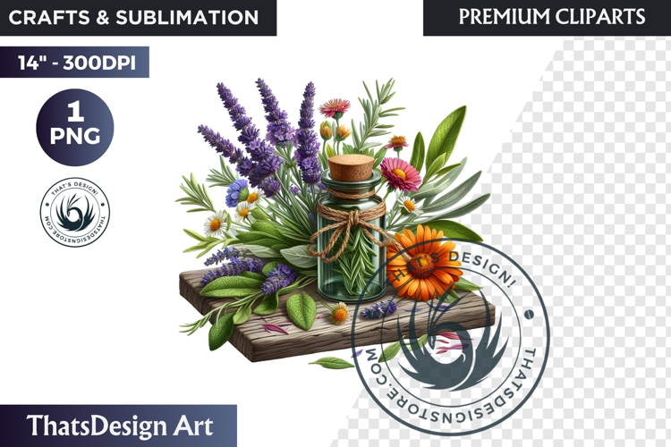 Medicinal Herbs clipart PNG, Apothecary Botanical Graphic