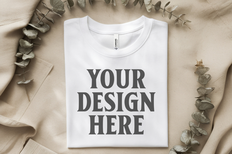 White Tshirt Mockup Image 3