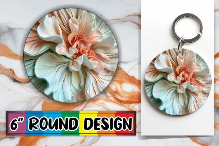 Abstract Circle Keychain Assortment