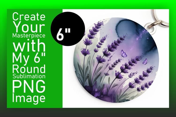 Vibrant Round Design Keychain PNG , Flowers
