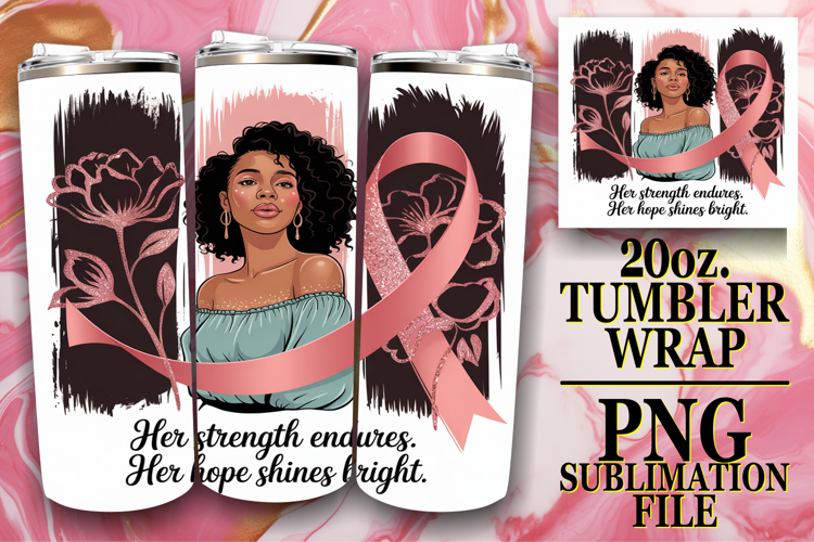 Blissful travels 20oz tumbler wrap, Cancer