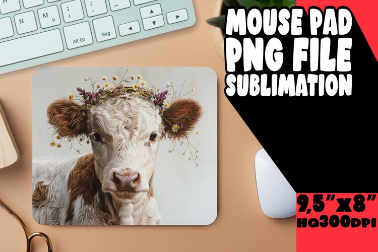 Rural Retreat Cow Sublimation Mouse Pads