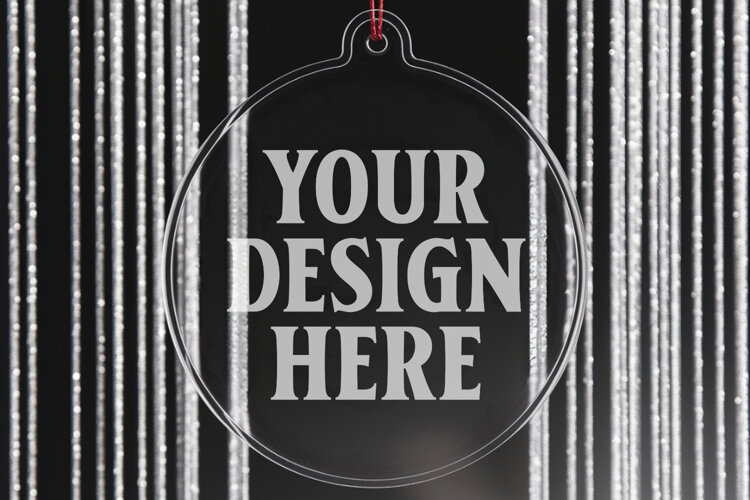 Acrylic Christmas Ornament Mockup , christmas ornament mocku example image 1