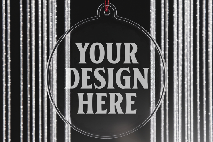 Acrylic Christmas Ornament Mockup , christmas ornament mocku