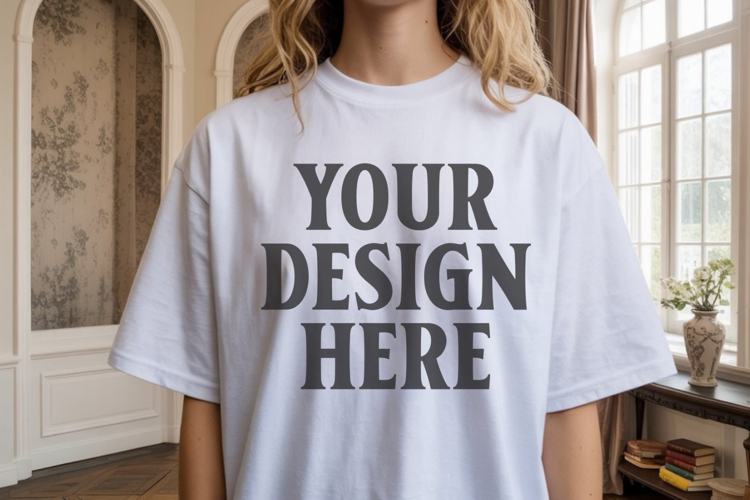 White Tshirt Mockup Image 2