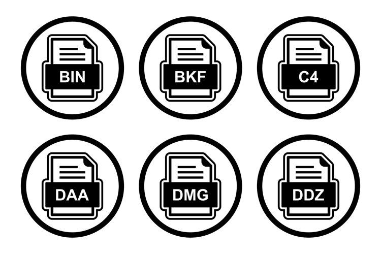 Set Of File Formats Icons example image 1