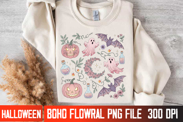 Spooky Floral Halloween Vector Design | Gothic Flowers