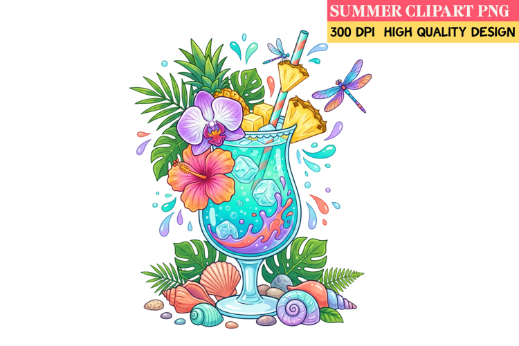 Summer Whimsical Clipart,Summer png,Beach Sublimation png
