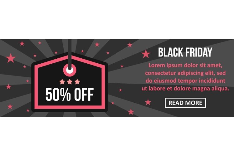 Black friday banner horizontal concept