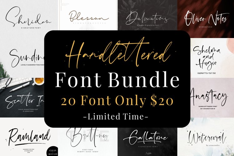 Handlettered Font Bundle ! example image 1