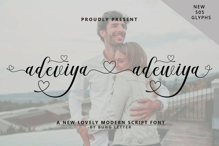 Adeviya adewiya - Lovely Modern Script example image 1