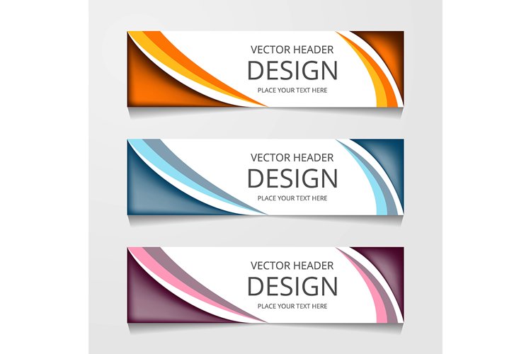 Abstract Web banner design background or header Templates example image 1