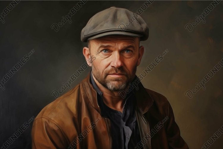 Portrait of a rugged man in flat cap