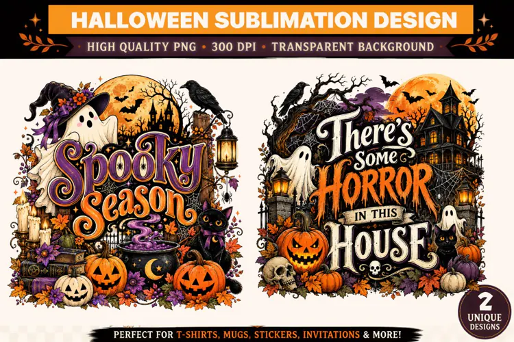 Halloween Sublimation PNG | Spooky Season & Haunted House Ho