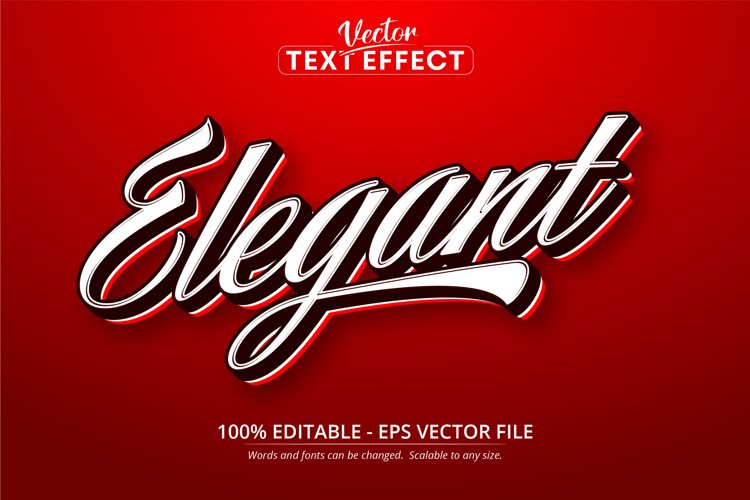 Elegant text, minimalistic style editable text effect example image 1