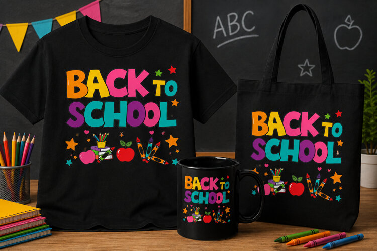 Back to School PNG, Colorful Teacher Classroom Design example image 1