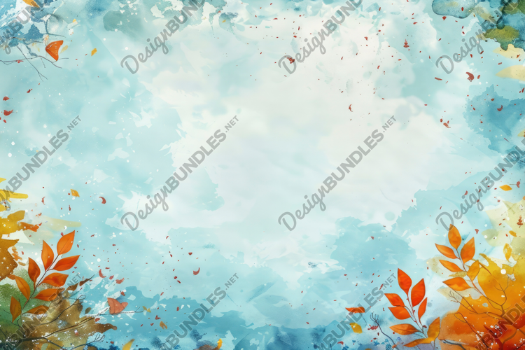 Watercolor Leaves Background Wallpaper