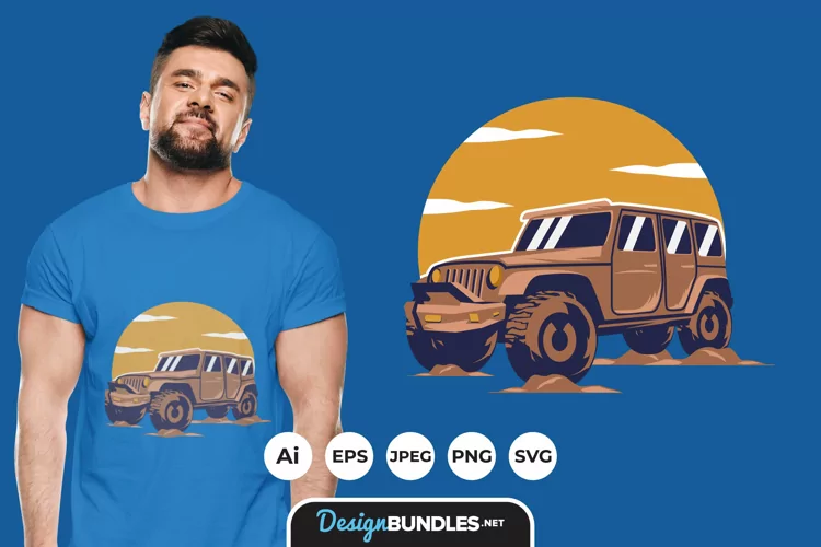 Off-Roading Illustrations for T-Shirt Design