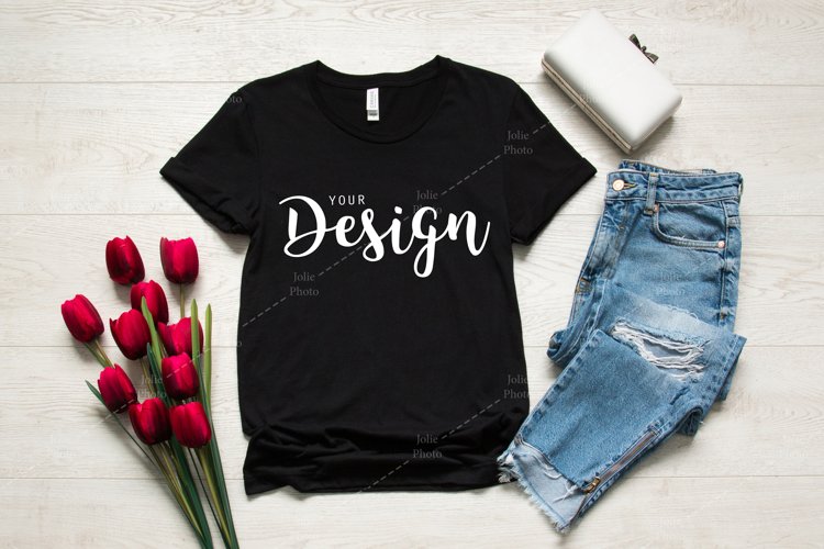 Black Tshirt Mockup Image 18