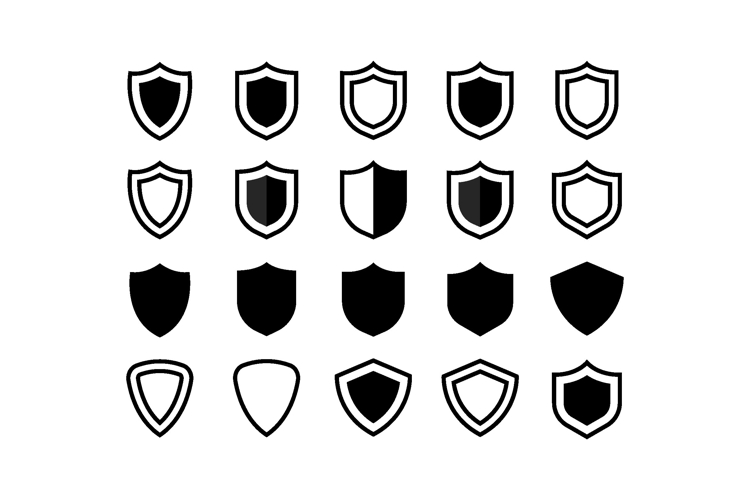 Shield Security and Protection Vector Icon Collection