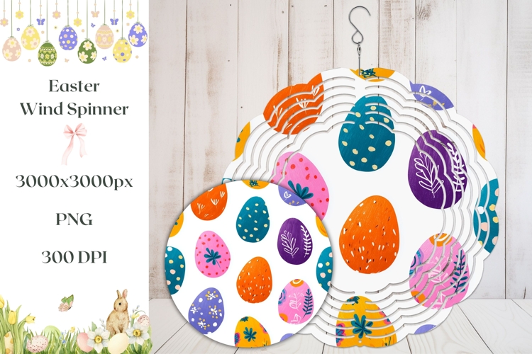 Colorful Easter Eggs Wind Spinner, Easter Wind Spinner